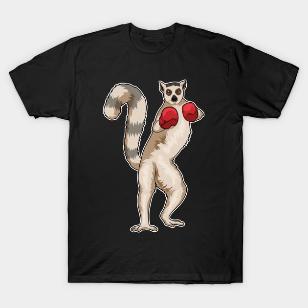 Lemurs Boxer Boxing gloves Boxing T-Shirt by Markus Schnabel